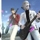 Elves and dragonkin shredding electric guitars, as they do.